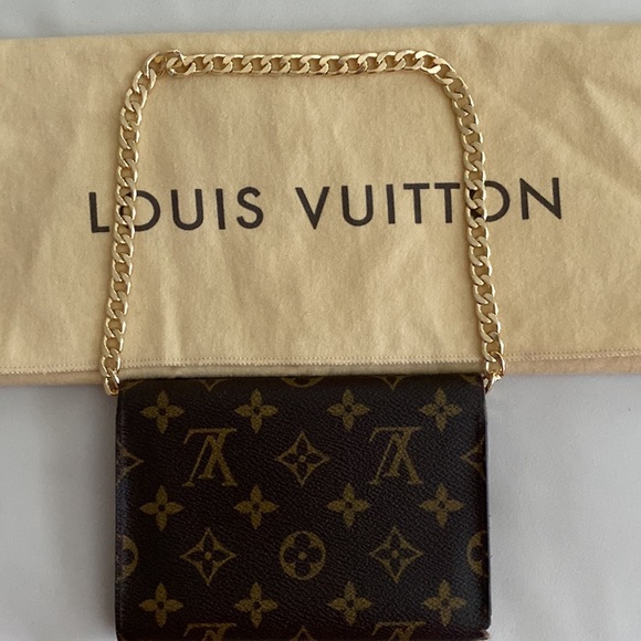Vintage Louis Vuitton Monogram Wallet Purse SP1918 w/ Chain/Made in France - Picture 2 of 7